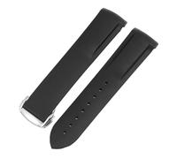Waterproof Rubber Strap Compatible With Hamilton Khaki Navy Frogman H77605135 Curved Silicone Folding Buckle