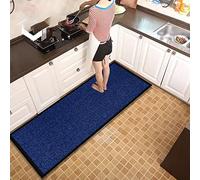 Waterproof Runner Rug for Kitchen Floor - Blue, 90 x 150 cm - Heavy Duty Non Shed Waterproof PVC Backing Dirt Grabber Entrance Welcome Mat