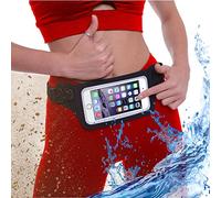 Waterproof Running Swimming Belt Fanny Pack fits iPhone 8 X 11 12 13 14 Plus & Android Samsung,W/Touchscreen Cover,IPX8 Rated Dry Waist Bag Pouch for OCR, Ski, Beach, Pool, Kayaking, Rafting, 27,45