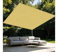 Waterproof Sail 1.5x5.5m with Eyelets - Durable Sunshade Canopy for Outdoor Patio Garden Carport Pool - Sand Yellow UV Protection Easy Installation