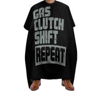 Waterproof Salon Cape, Gas Clutch Shift Repeat, Hairdressing Apron Unisex Hair Cape for Men Women Styling