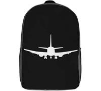 Waterproof School Bags Flight Airplane Silhouettes Rucksack Suitable Knapsack for Hiking, Camping, Work, 42X32X14Cm