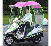 Waterproof Scooter Canopy, Foldable Sun Rain Shade for Mobility Scooters & Motorcycles, UV Reflective Windscreen with Luminous Strip, Universal Fit B/C Style