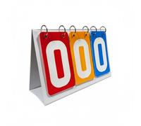 ＡＷＨＡＯ Waterproof Scoreboard Portable Counter Tabletop Flip Manual Scorekeeper With Compact Build For Coaches And Teachers On The, Red Yellow Blue