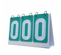 ＡＷＨＡＯ Waterproof Scoreboard Portable Counter Tabletop Flip Manual Scorekeeper With Compact Build For Coaches And Teachers On The, Green