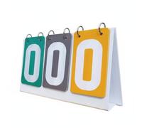 ＡＷＨＡＯ Waterproof Scoreboard Portable Counter Tabletop Flip Manual Scorekeeper With Compact Build For Coaches And Teachers On The, Green Gray Yellow