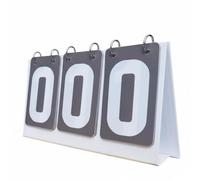 ＡＷＨＡＯ Waterproof Scoreboard Portable Counter Tabletop Flip Manual Scorekeeper With Compact Build For Coaches And Teachers On The, Gray