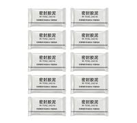 Waterproof Sealant Putty, 10pcs Upgraded Fast-curing White Hole Plugging Mud, for Drain Pipe Wall Gaps, Heat Resistant Crack Filler for Bathroom Kitchen Outdoor & DIY (15g)
