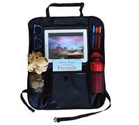 Waterproof Seat Back Organiser Seat Back Protector with Holder for iPad with Colourful Clouds, Practical Back Seat Bag Universal Fit (Black)