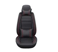 Waterproof Seat Covers Set For Mg All Models Zs For Ev For Gt For Ehs For Rx5 For Mg4 For Mulan Custom Leather Waterproof Seat Cover Accessories Front Rear Seat Protector(Luxury Black red 5 seats)