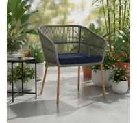 Waterproof Seat Pad Ideal For Indoor, Outdoor, Garden, Or Patio Chairs Navy