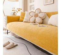 Waterproof Sectional Sofa Covers, Washable Couch Slipcovers, Durable Furniture Protector For Living Room & Pets, Universal Fit, Wear-resistant Yellow 90x120cm