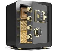 Waterproof Security Digital Cabinet Safe Fingerprint Password Electronic, Fireproof and Anti-Theft Storage Box, Large 40cm/45cm Home Hotel Business,Black-45 38 X 32cm