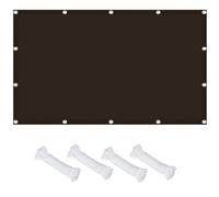 Waterproof Shade Sail 1x1.2m UV Protection Canopy Windbreaker Tarp with Grommets for Garden Balcony & PatioBrown Outdoor Sun Shelter