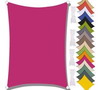 Waterproof Shade Sail 2.5x2.5m - 95% UV Resistance for Pool Garden Patio Park & Camping -Rose Red Outdoor Canopy for Sun Protection
