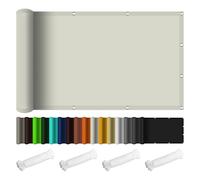 Waterproof Shade Sail 240 x 360 cm UV Block 98% Outdoor Canopy with Grommets & Fixing Kit for Patio Garden Deck - White Sunshade Awning