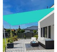 Waterproof Shade Sail 3.5 x 5m Rectangular Canopy UVResistant TearProof Sunshade with Grommet Fixing Kit for Balcony Terrace CampingSky Blue