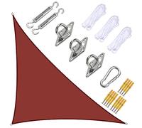 Waterproof Shade Sail 5x5x7.1m Right Triangle UV-Block Canopy Outdoor Patio Awning 95% UV Protection Water-Repellent Cover for Garden & Deck