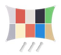 Waterproof Shade Sail Lightweight Canopy in Various Sizes & Colors & Weather-Resistant for Patio & Garden White 2.5x3.8m