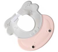 Waterproof Shampoo Hat Adjustable Pink Baby Bathing Visor | Pp and Tpe Build, Reverse-curved Brim, Eye and Ear Coverage for Shower Use