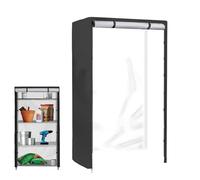 Waterproof Shelving Cover for Wire Racks - Heavy Duty 420D Oxford Dustproof Outdoor Storage with Zipper, 36 x 24 x 72 inch, Black(Cover Only)