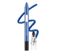 Waterproof Shimmer Eyeshadow Stick & Eyeliner Pencil - Smudge-Proof Glitter Eye Makeup with Smooth Texture, Built-in Sharpener, Easy Crayon Design (Blue)