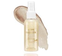 Waterproof Shimmer Highlighter Spray - Lightweight Quick-Dry Glitter Mist for Face, Hair & Clothes, Non-Sticky Glow Spray for Women, Radiant Liquid Shine（#01 Pearl White）