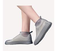 Waterproof Shoe Covers - Boot Covers For Rain, One-piece Injection Waterproof Rain Boot Cover, Non-slip Wear-resistant Silicone Shoe Covers For Rainy And Snowy Outdoors Garden Etc (Color : Gray, Siz