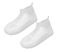 Waterproof Shoe Covers, Silicone Waterproof Shoe Covers Anti-slip Waterproof Overshoes Silicone Rubber Rain Boot Covers Shoe Protectors Anti-Slip Shoe Boots White Easy Clean Shoe Covers Men's(S)