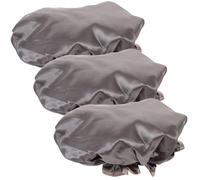 Waterproof Shower Caps 3pcs Double Layer for Women, PEVA | Elastic Fit, Polyester Fibre Lining, Loose Straps and Band Design, for Barbershop Use and Skincare Routine