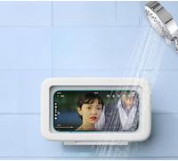 Waterproof Shower Phone Holder for iPhone, Galaxy, and More (any phone up to 6.8 inches) - Touch Control, 360° Rotation, Universal Compatibility - Easy Installation, Clear Anti-Fog Window