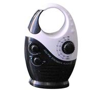 Waterproof Shower Radio, Bathroom Speaker Button Adjustable Volume Hanging AM/FM Radio with Top Handle for Bathroom Indoor Outdoor Use