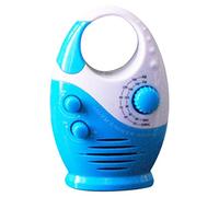 Waterproof Shower Radio, Bathroom Speaker Button Adjustable Volume Hanging AM/FM Radio with Top Handle for Bathroom Indoor Outdoor Use