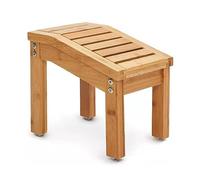 Waterproof Shower Stool - Non-Slip Wooden Bath Bench, 136kg Weight Capacity, Durable Footrest for Bathroom, Living Room, and Bedroom - Safe & Stylish Seating Solution