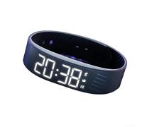 Waterproof Silent Vibrating Alarm Smart Wristband, With Sleep Monitoring Stopwatch Step Calorie Tracking USB Recharge For Quiet Wake-Up(Black)