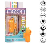 Waterproof silicone finger stimulator 10 vibrations Neon Vibes orange, Poids 0.136 Kg, Color Orange