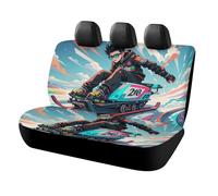 Waterproof Skateboarding And Skiing Car Seat Cover Scratchproof Rear Seat Protector Universal Fit Bench Backseat Covers for Suvs Trucks Sedans Vans Pet Dog for Owners & Outdoor Enthusiasts Friendly