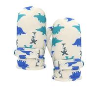 Waterproof Ski Mittens Winter Ski Mittens - 1 Pair Waterproof Fleece Mittens for Boys Girls Dinosaur Print Warm Comfortable Sports Mittens for Boys Girls