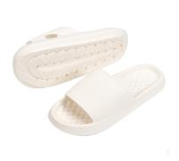 Waterproof Slippers Women,Platform Cloud Sliders Women,Non-Slip Slippers for Bathroom Pool Beach House Indoor Outdoor (White, Adult, Women, 6, Numeric Range, UK Footwear Size System, 7, Medium)