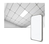 Waterproof Smooth Ceiling Tiles Decorative Wall Panels for Kitchen Bathroom Basement 10pcs (30x60cm) White Housetop Gusset Plate Cover Sheet