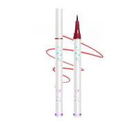 Waterproof Smudge-Proof Long-Lasting Eyeliner Pen - Ultra-Fine Liquid Pen, Highly Pigmented, Smooth All-Day Wear with Precision Brush, Quick-Dry Formula for Sensitive Skin & Dark Waterline (Red)