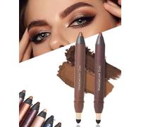 Waterproof smudge-proof plum eyeshadow & eyeliner pencil - perfect color duo-shadow liner 2-in-1 with honey tones for natural eye makeup (Tempt+ Sultry)