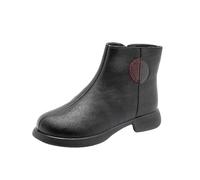 Waterproof Snow Boots Wide Calf Boots for Women Women's High Performance Warm Booties Soft Comfortable Can Adapt to The Cold Harsh Environment High Shoes for (Black, 7)