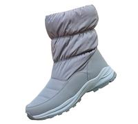 Waterproof Snow Boots Women British Style Boots Women Comfort Casual Water Resistant Booties Cotton Shoes Men's Couple Models Padded Warm Casual Cotton Boot Do Not Hit The Ski Boot Silver