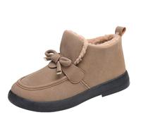 Waterproof Snow Boots Women Womens Boots Size 7 Women's Cotton Shoes Booties Winter Plus Velvet Thick Warm Cotton Booties Soft Sole Casual Fashion Comfortable Shorty Rain Boot (Khaki, 5.5)