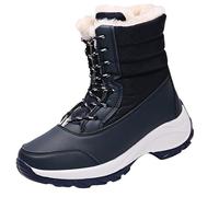 Waterproof Snow Boots Womens Platform Winter Warm Short Booties Ladies Thermal Fur Lined Slip on Boots Lace Up Walking Booties Women Outdoor Trekking Boot Fall Winter Shoes Footwear Size 3-8