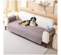 Waterproof Sofa Cover, 2-Seater Slipcover for Living Room Armchair, Washable Couch Cover with Side Pocket for Dogs