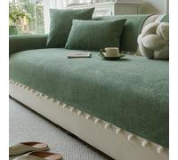 Waterproof Sofa Cover 3 Seater Couch Covers Non-Slip Sofa Slipcover Washable sofa protector L Shape Furniture Protector for Pets Dogs, Cats Four Seasons Universal(Green,70 * 70cm)