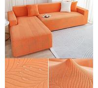 Waterproof Sofa Cover Elastic Stretch Couch Slipcovers for L-Sd Sectal Sofa Universal Fit for 1/2/3/4 Seaters Washable Anti-Slip 2-3 Seats