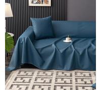 Waterproof Sofa Cover for 1-4 Seater L/U S Couch, Anti-Slip, Scratch-Resistant, Multi-Purpose Throw Blanket, Protects Fur, Size: 210x180cm, Color: Blue